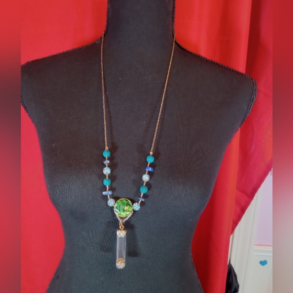 SKU 505J Handmade Diffuser Pendant Necklace, Approximately 29"